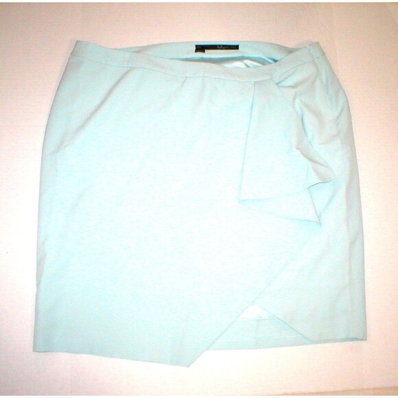 New Mynt 1792 High End Plus Womens 24W 24 W Mint Green Skirt Office Light Ruffle - Picture 1 of 5